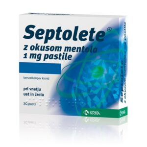 Septolete, pastile z okusom mentola