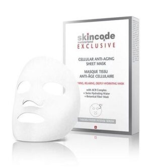 Skincode Exclusive Cellular Anti-aging Sheet Mask maska iz bioceluloze proti staranju, 5 x 20 ml