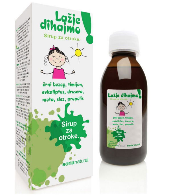 Soria Natural Lažje dihajmo, sirup za otroke