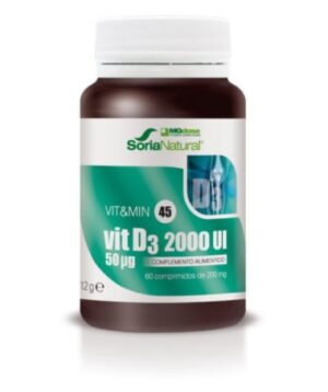 Soria Natural Vitamin D3 2.000 I.E Megadose, 60 tablet