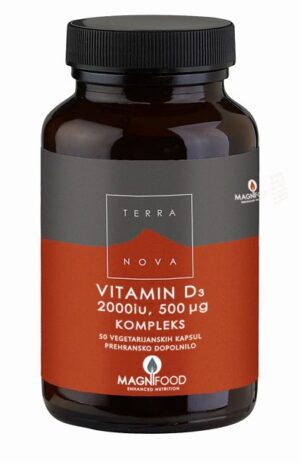 Terranova Vitamin D3 2000iu kompleks, kapsule