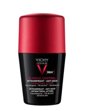 VIchy Homme Clinical Control 96h detranspirant roll-on proti neprijetnemu vonju, 50 ml