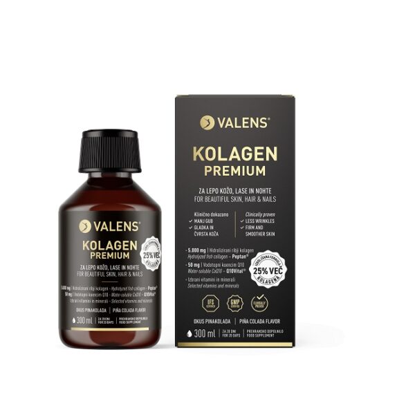 Valens Kolagen Premium tekočina pinakolada, 300 ml