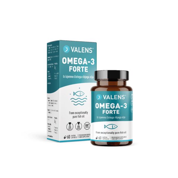 Valens Omega-3 Forte, 60 mehkih kapsul