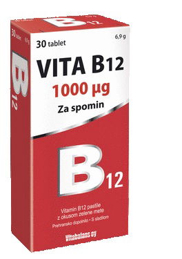 Vitabalans Vita B12 1000 mcg,  30 žvečljivih tablet