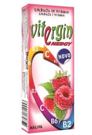 Vitergin Energy, vitaminski bonbon - malina