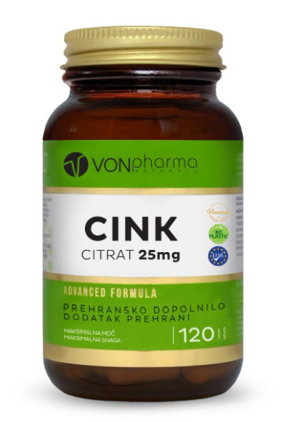 Vonpharma Cink citrat 25 mg, 120 tablet