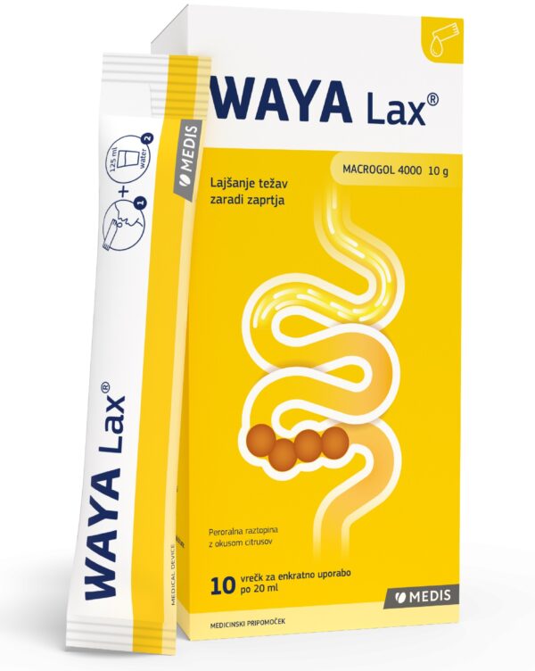 Waya Lax peroralna raztopina 20 ml, 10 vrečic