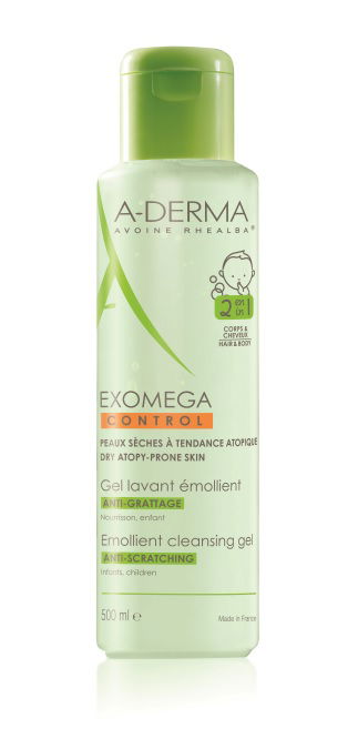 A-Derma Exomega Control, emolientni čistilni gel 2v1 za atopijsko kožo