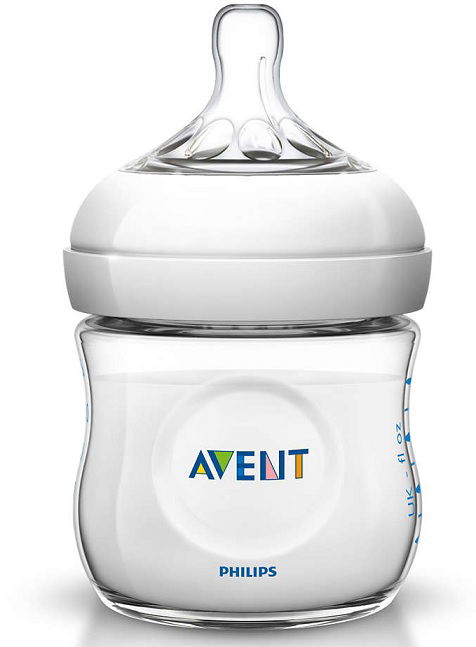 Avent Natural, steklenička s silikonskim cucljem - 125 ml