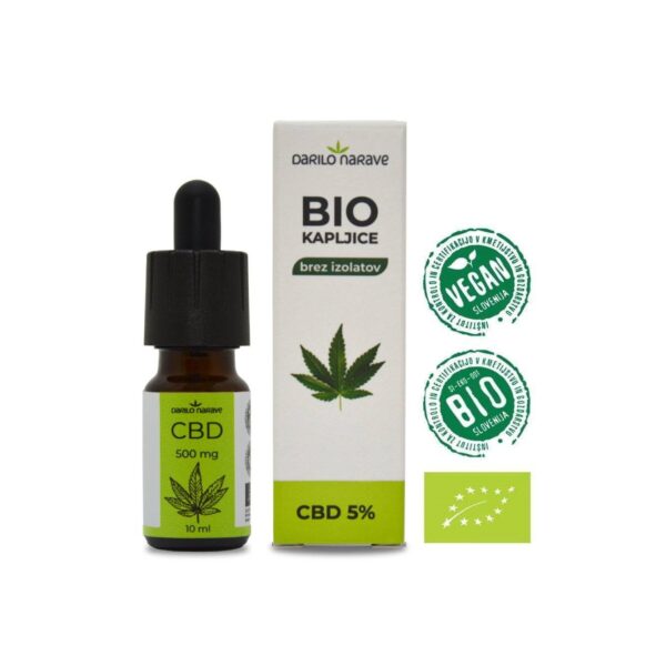 BIO CBD kapljice 500 mg 5%, 10 ml