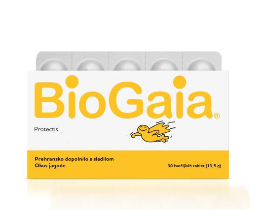 BioGaia ProTectis, žvečljive tablete z okusom jagode