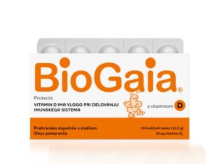 BioGaia ProTectis D3, žvečljive tablete z okusom pomaranče