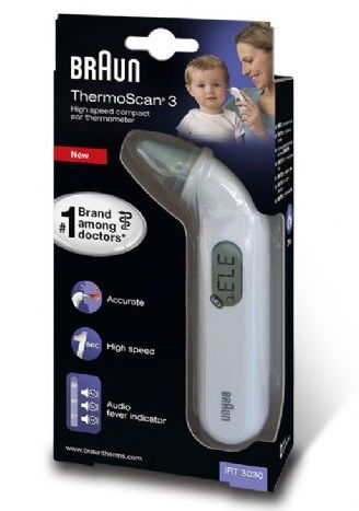 Braun ThermoScan, ušesni termometer IRT3030