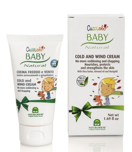 Cucciolo Baby Natural, krema za zaščito pred mrazom in vetrom