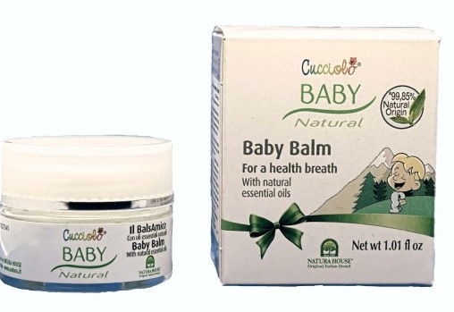 Cucciolo Baby Natural, balzam z eteričnimi olji za lažje dihanje