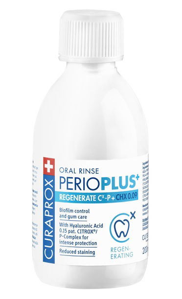 Curaprox Perio Plus Regenerate, ustna voda CHX 0.09