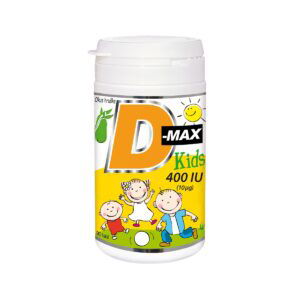 Vitabalans Kids D-Max Kids 400 I.E z vitaminom D3, žvečljive tablete