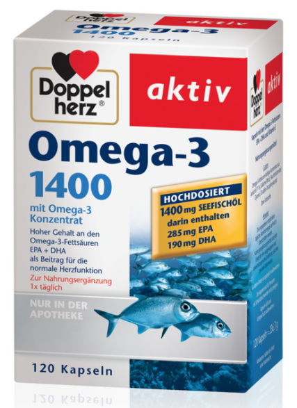 Doppelherz Aktiv Olje morskih rib Omega-3 1400 mg, kapsule