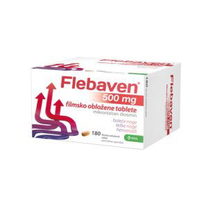 Flebaven 500 mg, 180 obloženih tablet