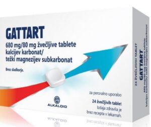 Gattart 680 mg/800 mg, žvečljive tablete