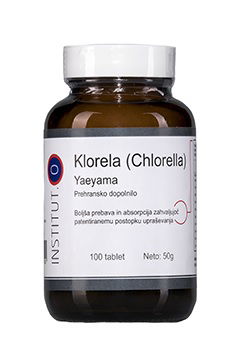 Klorela Yaeyama modrozelena alga, 100 tablet