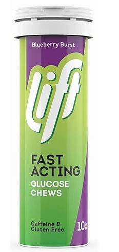 Lift Fast Acting, 10 glukoznih tablet - borovnica