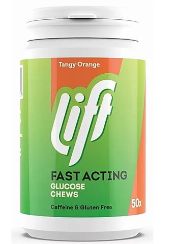 Lift Fast Acting, 50 glukoznih tablet - pomaranča