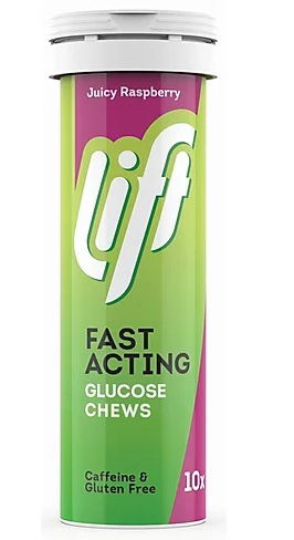 Lift Fast Acting, 10 glukoznih tablet - malina