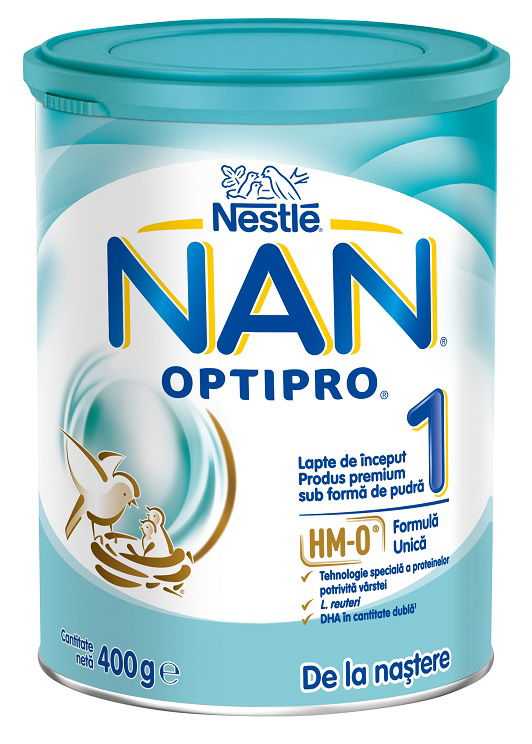 Nan Optipro 1, začetno mleko za dojenčke od rojstva dalje - 400g