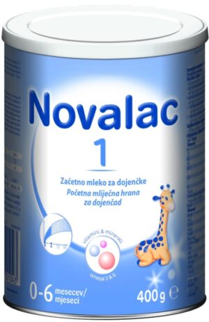 Novalac 1, začetno mleko za dojenčke 0-6 mesecev, 400 g