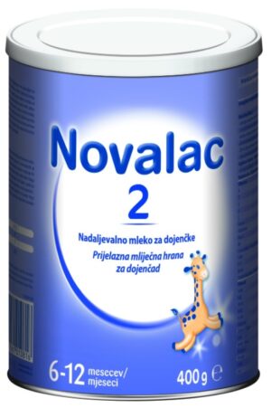 Novalac 2, nadaljevalno mleko za dojenčke 6-12 mesecev, 400 g