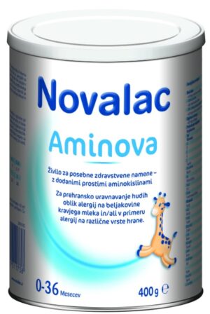 Novalac Aminova, mlečni nadomestek 0-36 mesecev - 400 g