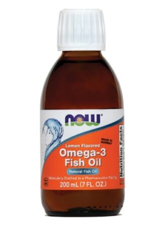 NOW Omega-3 ribje olje, okus limone