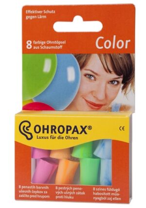 Ohropax Color, barvni penasti čepki A8