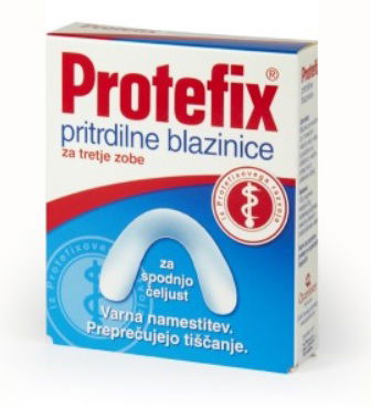 Protefix, pritrdilne blazinice za spodnjo čeljust