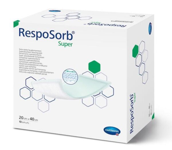 Resposorb Super, obloga za rane 10 x 10 cm - sterilna