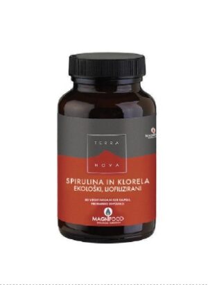 Terranova Spirulina in Klorela - ekološka liofilizirana, kapsule