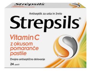 Strepsils z vitaminom C in okusom pomaranče, pastile