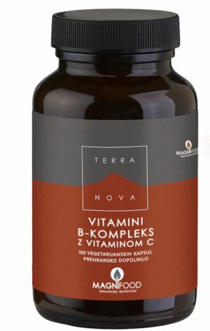 Terranova Vitamin B-kompleks z vitaminom C, 100 kapsul