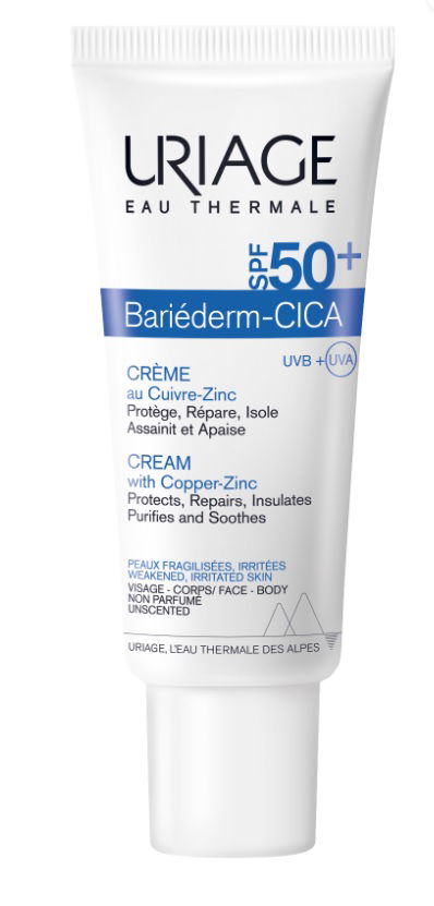 Uriage Bariederm-cica, krema s Cu-Zn SPF50+