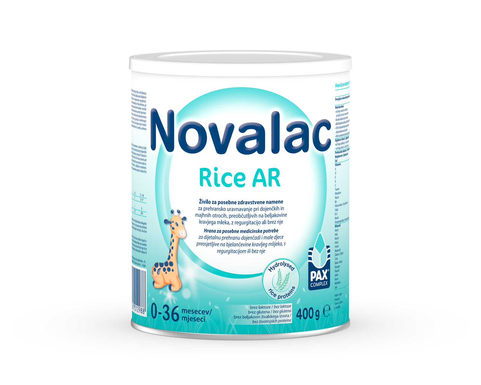 Novalac Rice AR, mleko za dojenčke in otroke 0-36 mesecev, 400 g