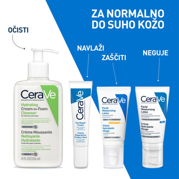 Cerave obnovitvena krema za področje okoli oči, 14 ml