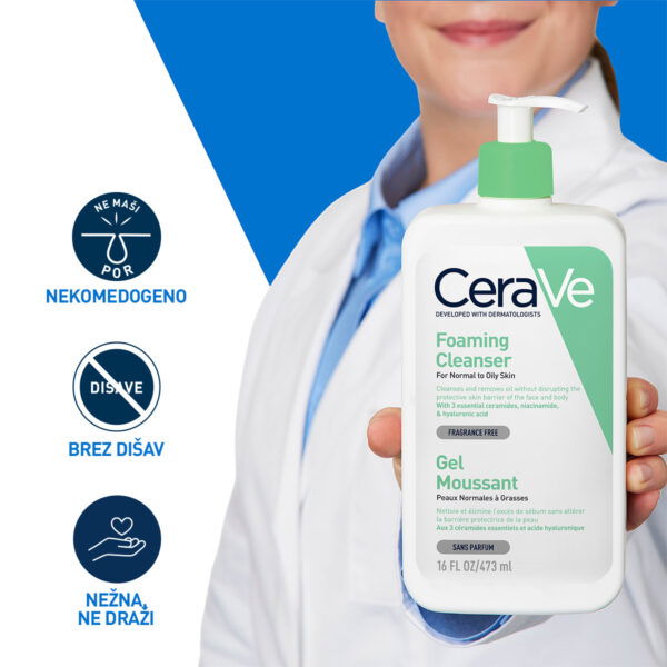 Cerave peneči čistilni gel, 1l