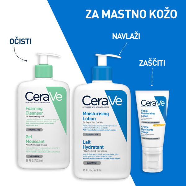 Cerave peneči čistilni gel, 1l