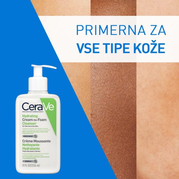 Cerave vlažilna kremno-penasta čistilna emulzija, 236 ml