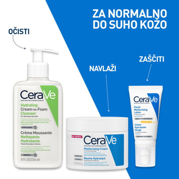 Cerave vlažilna nega za obraz ZF30, 52 ml