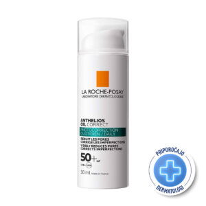 LRP ANTHELIOS OIL CORRECT Gel krema za zaščito mastne kože pred soncem SPF50+, 50 ml