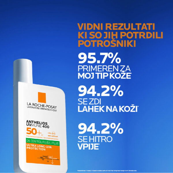 LRP ANTHELIOS UVMUNE 400 OIL CONTROL Fluid za mastno kožo SPF50+, 50 ml