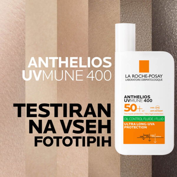 LRP ANTHELIOS UVMUNE 400 OIL CONTROL Fluid za mastno kožo SPF50+, 50 ml